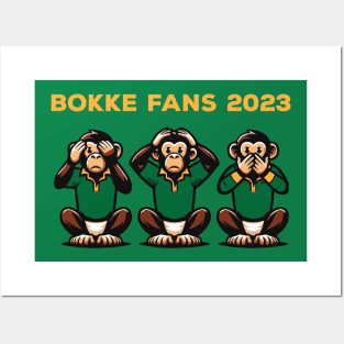 Bokke Fans 2023 Funny | South African Monkeys | Bokbefok Rugby | Afrikaans Origin | Go Bokke Posters and Art